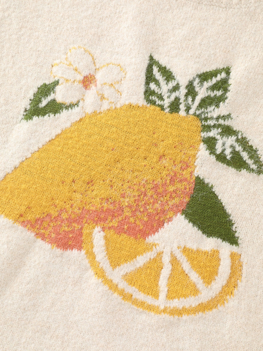 Lemon Jacquard Crew Neck Sweater Vest