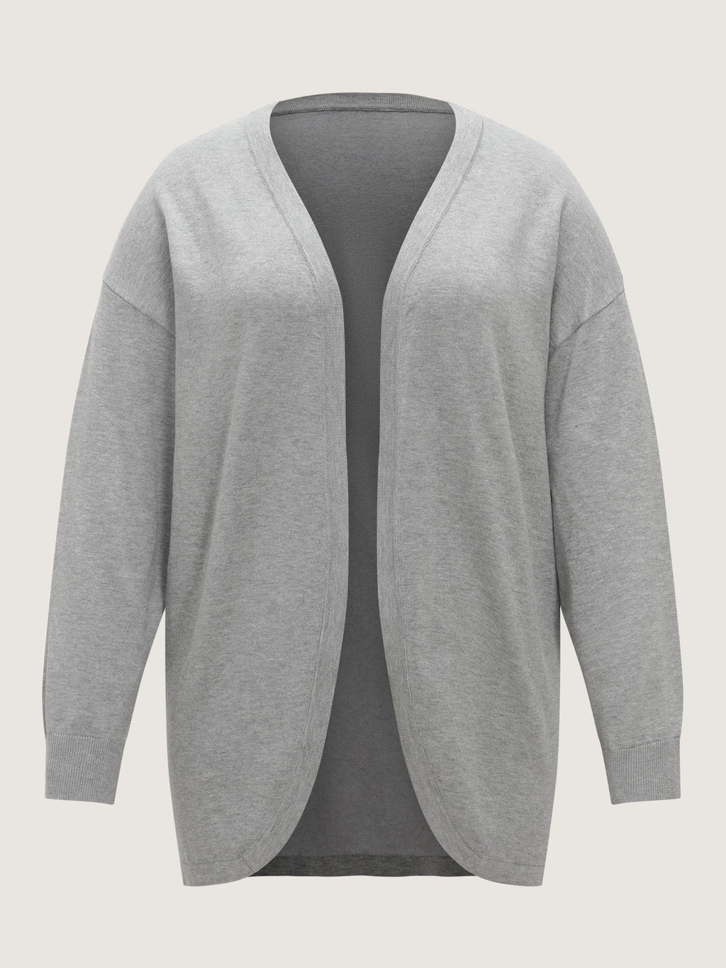 Textured Open Front Long Sleeve Cardigan