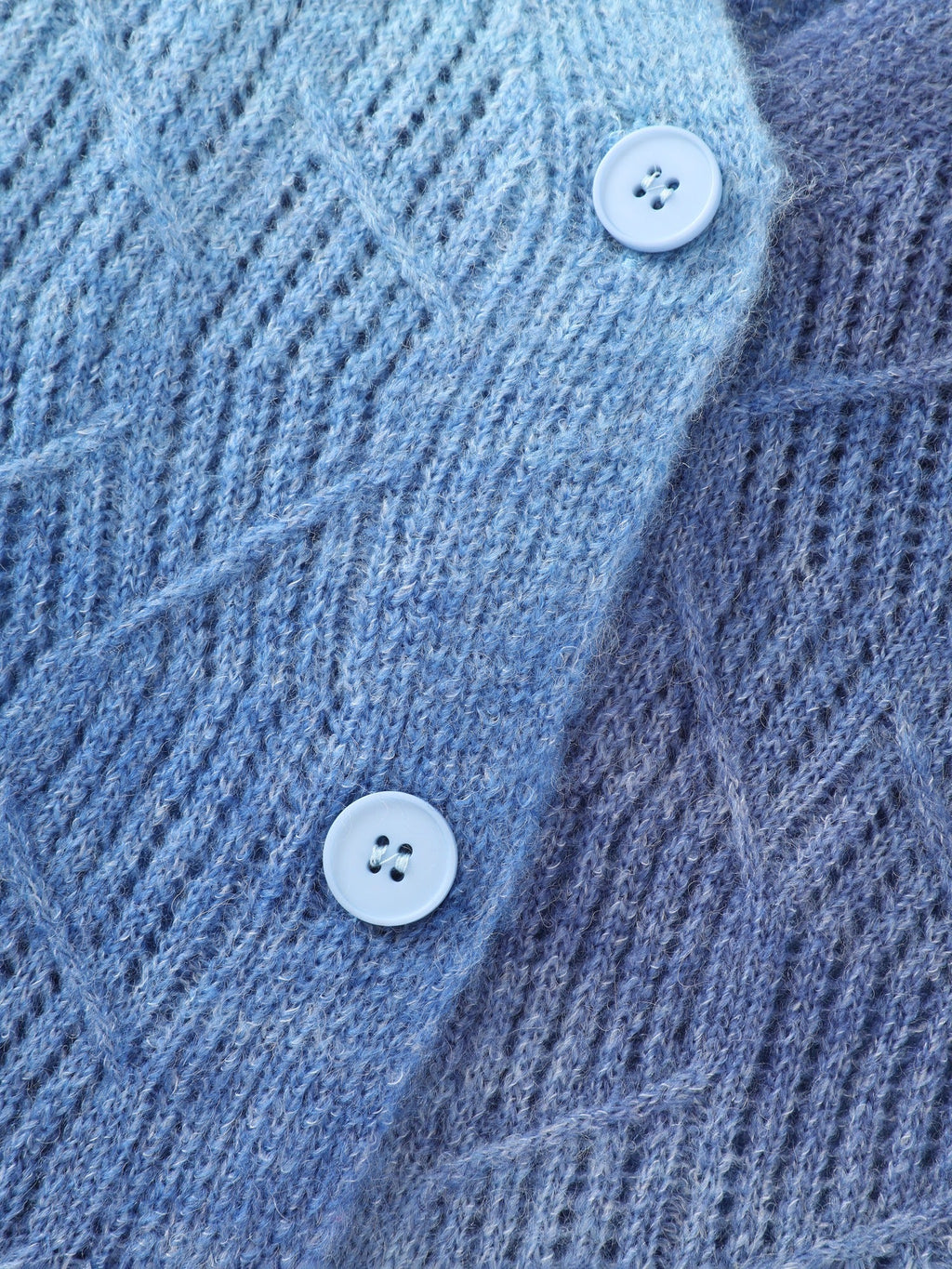 Ombre Gradient Button‑Front Cardigan