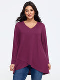 Supersoft Solid Asymmetrical Hem T-Shirt