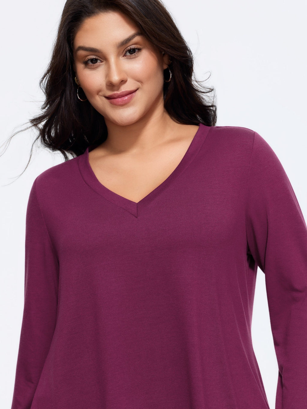 Supersoft Solid Asymmetrical Hem T-Shirt