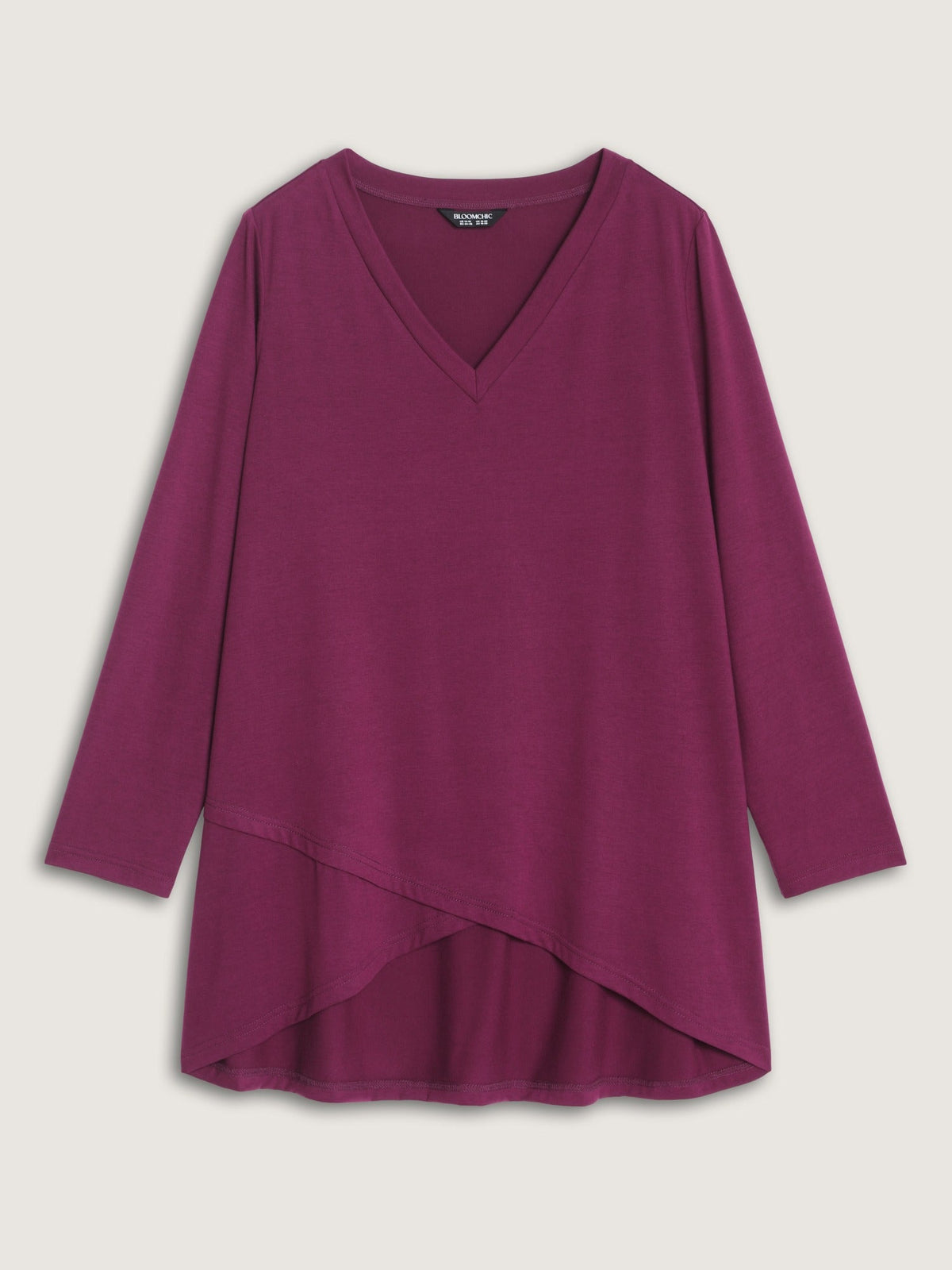 Supersoft Solid Asymmetrical Hem T-Shirt