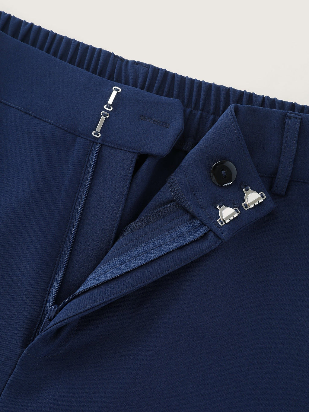 Stretchy Center Crease Pockets Wide Leg Pants