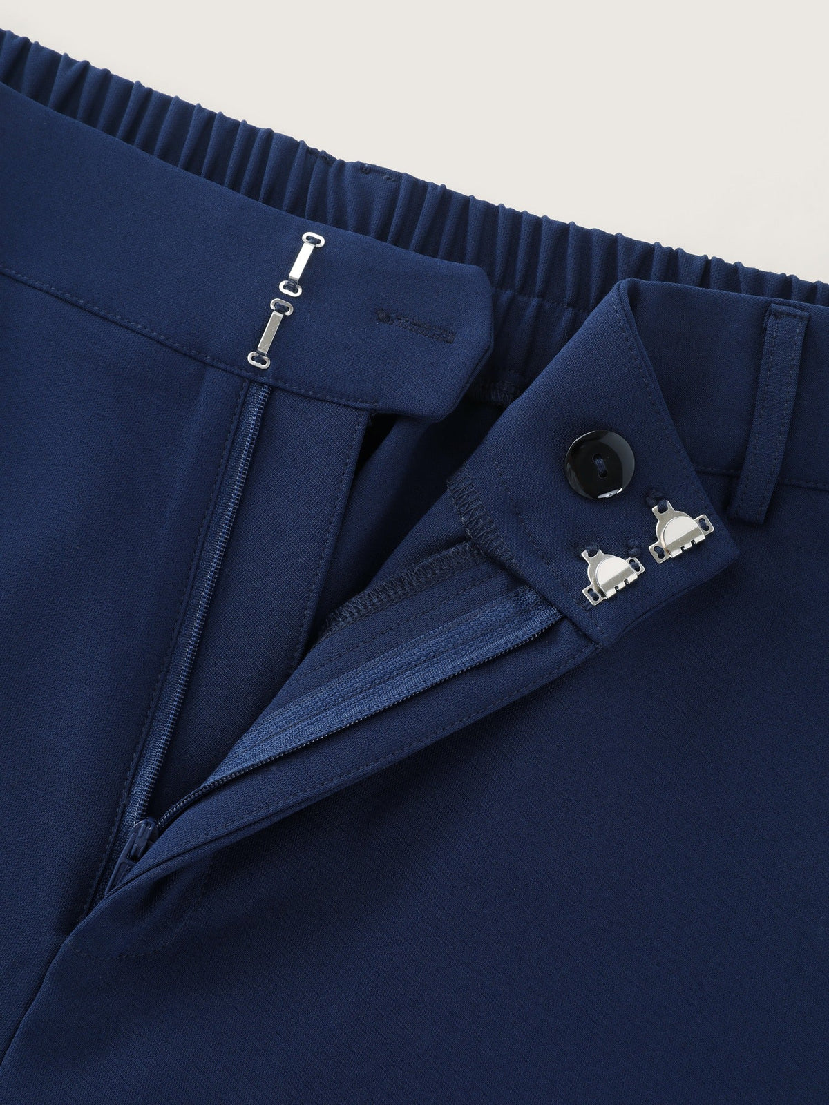 Stretchy Center Crease Pockets Wide Leg Pants
