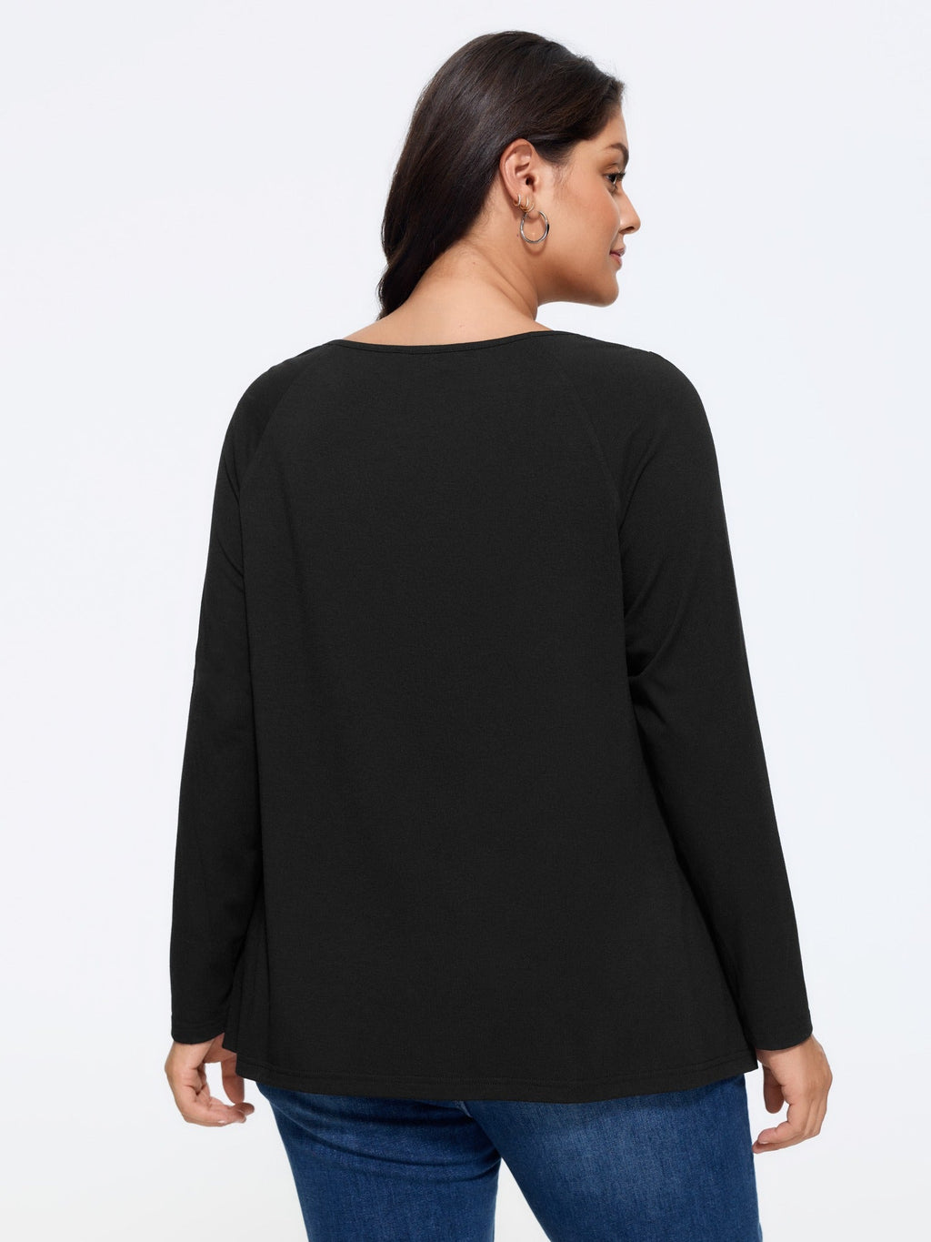 Supersoft Stretch V‑Neck Front Pleated Top