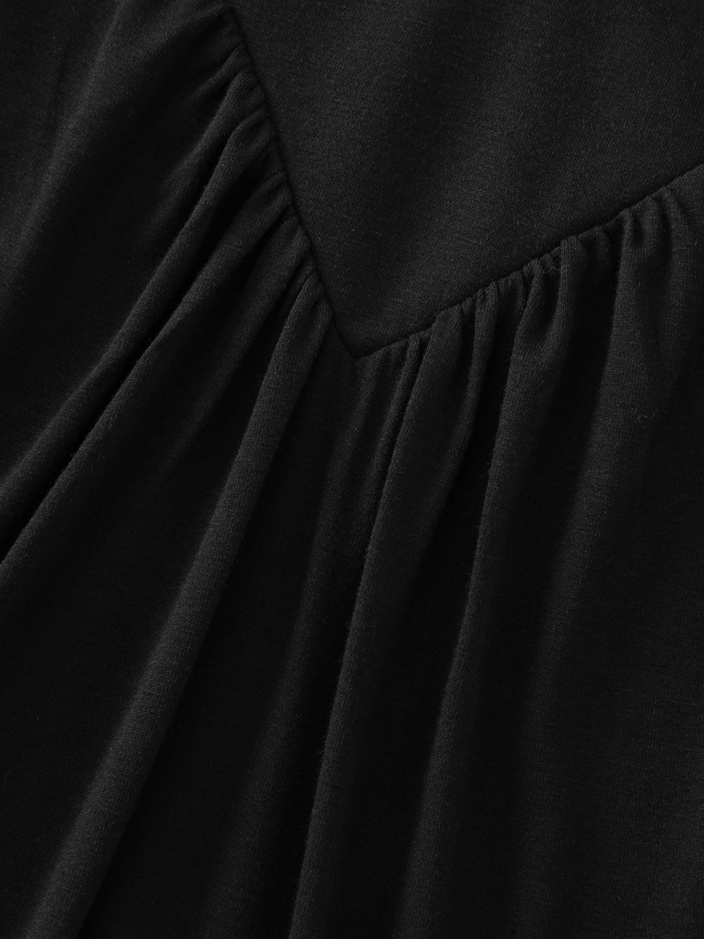 Supersoft Stretch V‑Neck Front Pleated Top