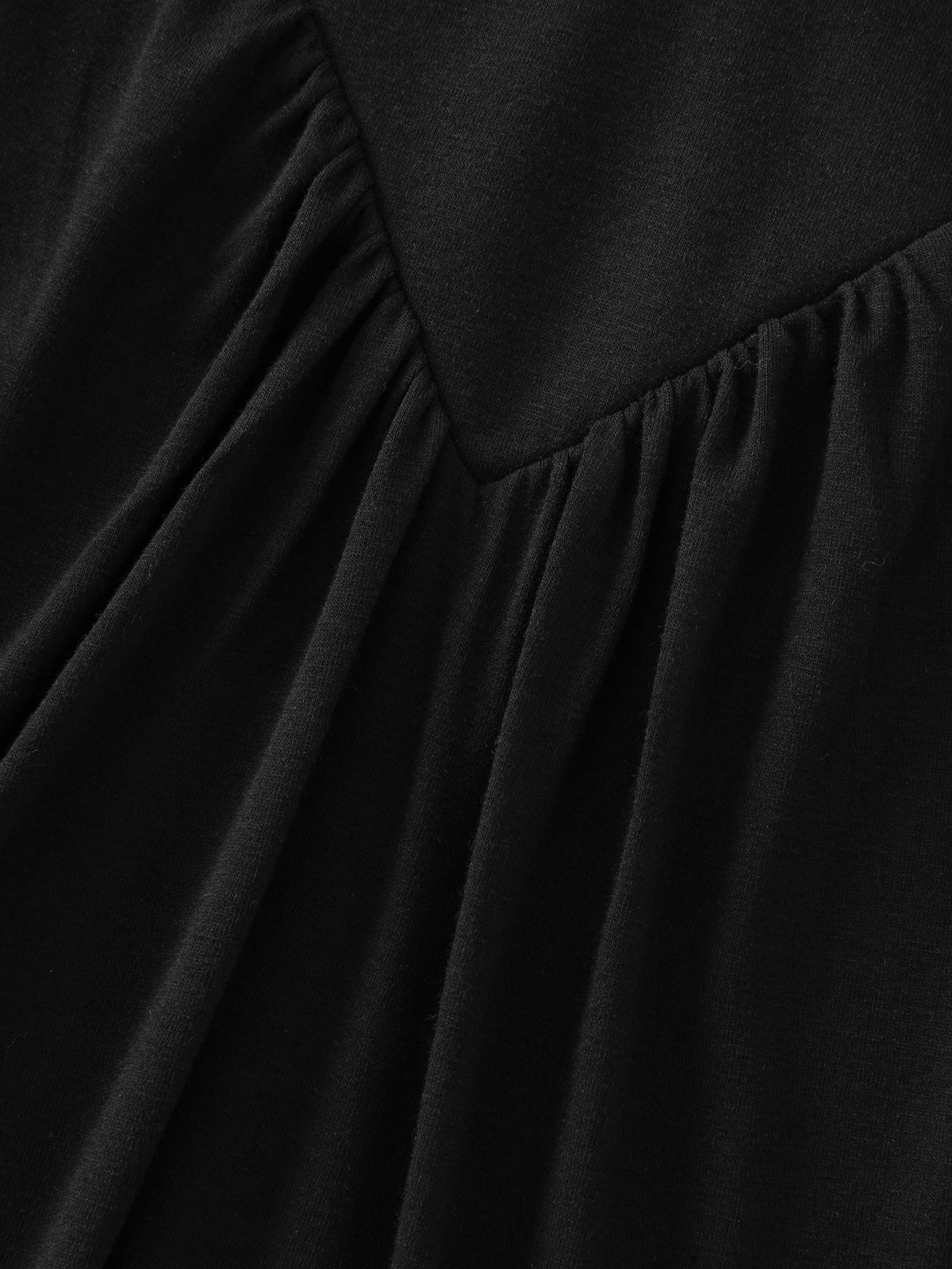 Supersoft Stretch V‑Neck Front Pleated Top