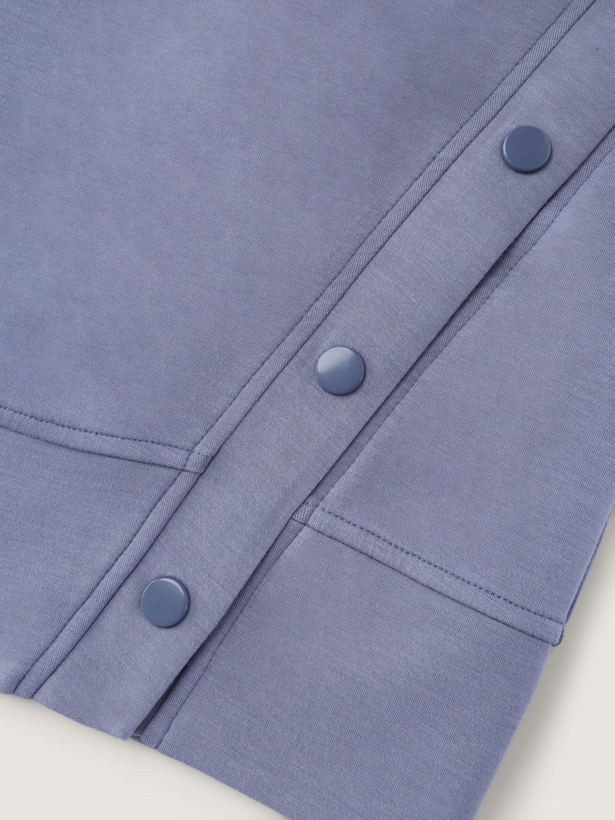 Supersoft Button Split Hem Hooded Sweatshirt