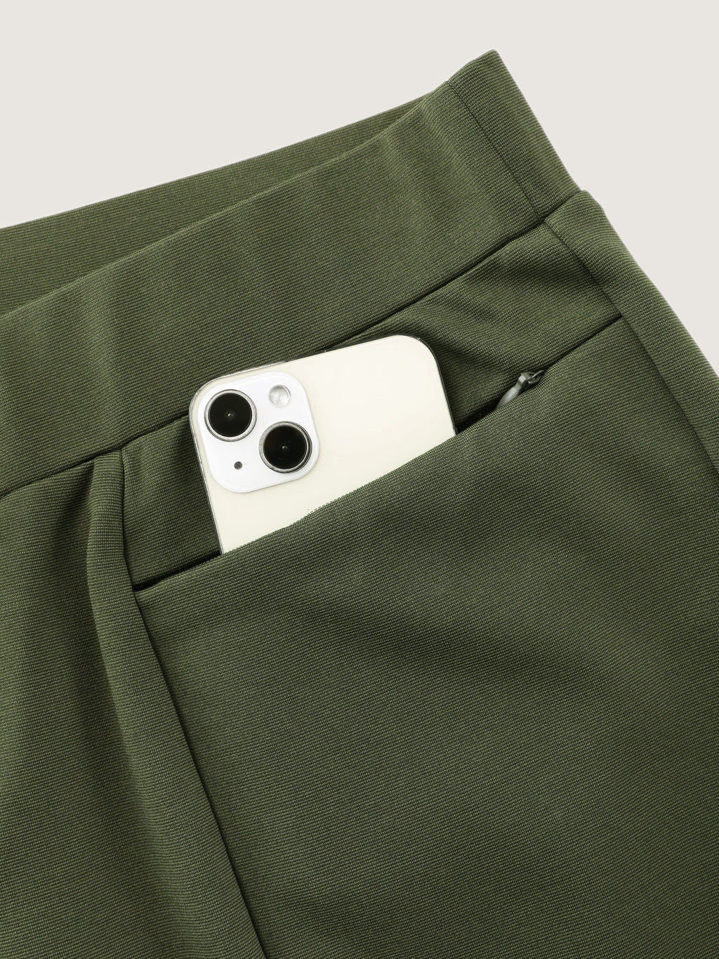 Stretch Elastic Waist Pockets Flare Pants