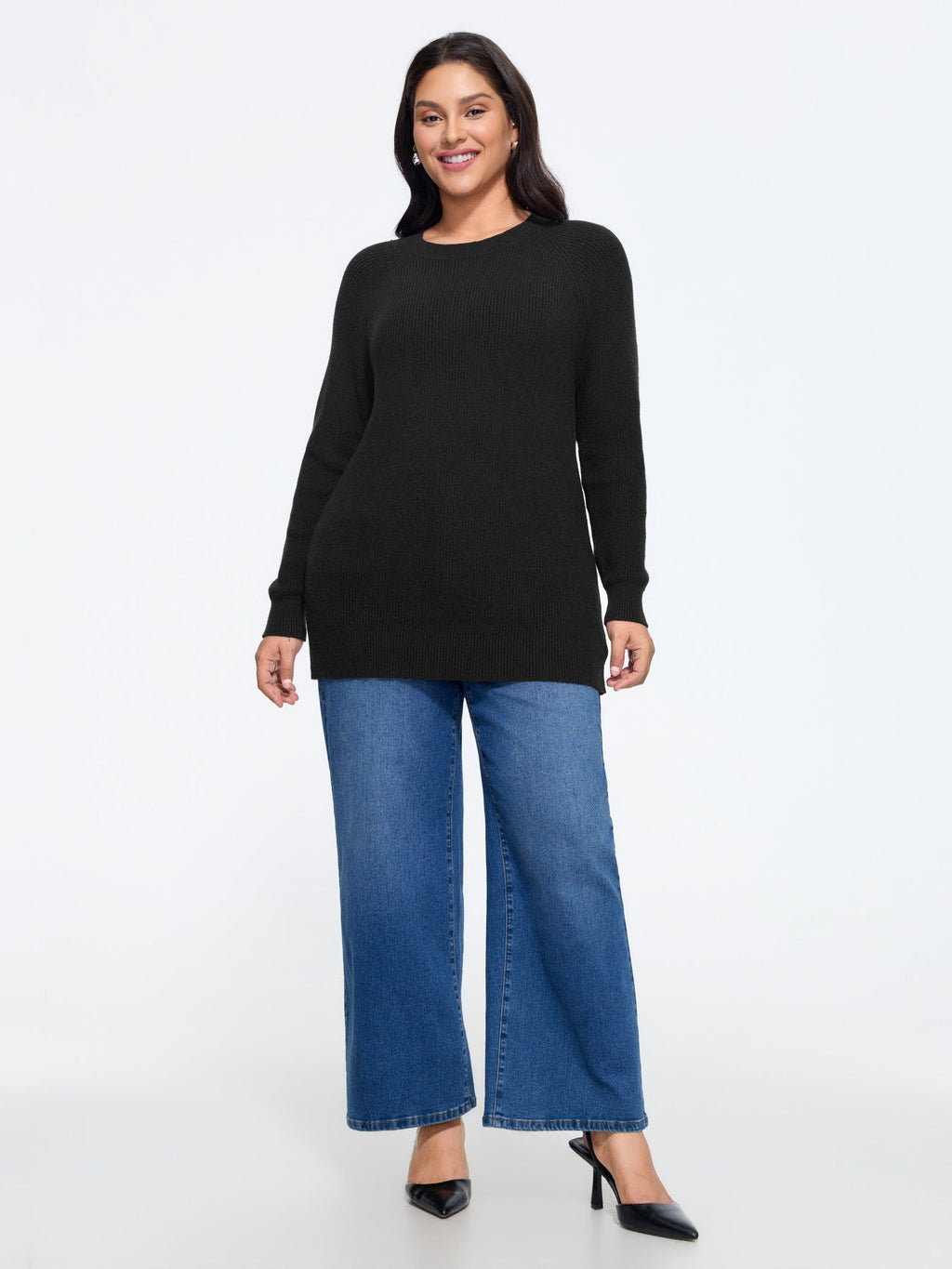 Lace Cut‑Out Open Back Pullover