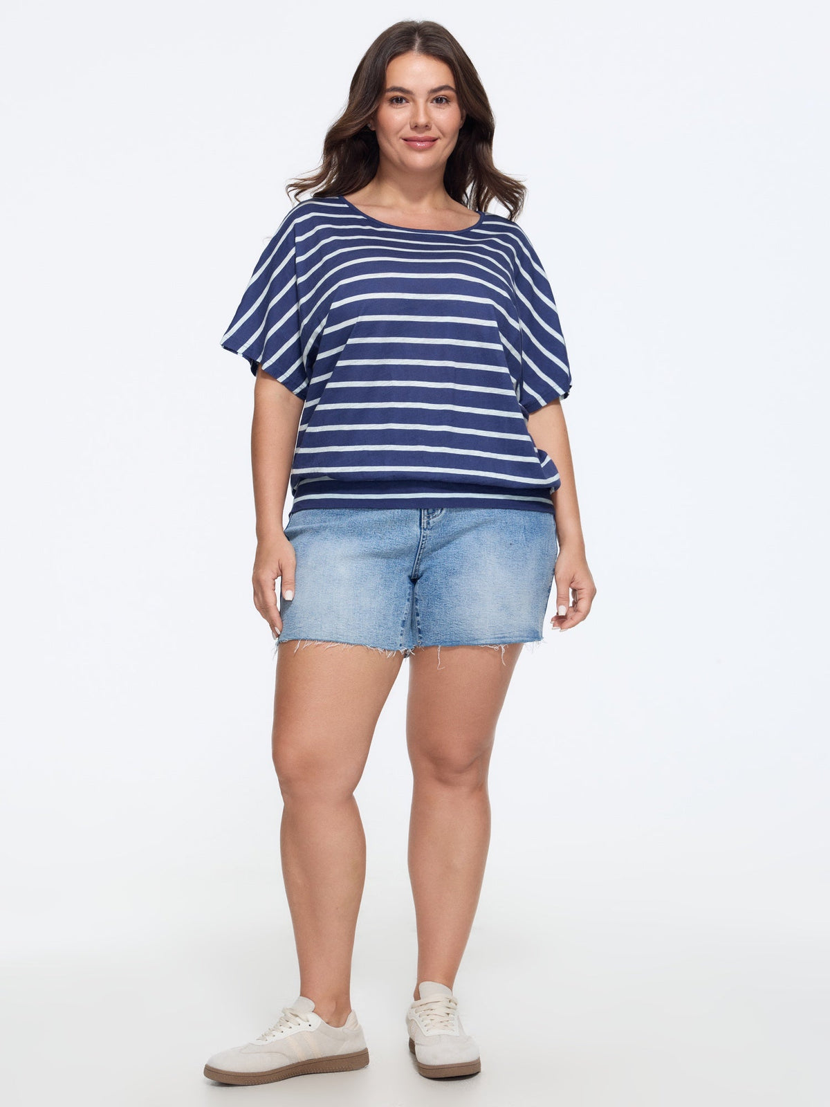 Color Block Wavy Print T-Shirt