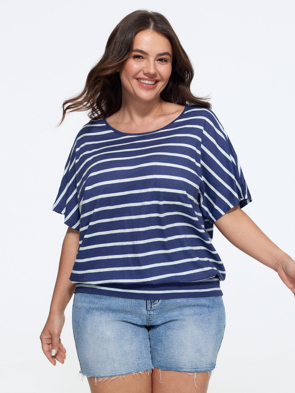 Color Block Wavy Print T-Shirt