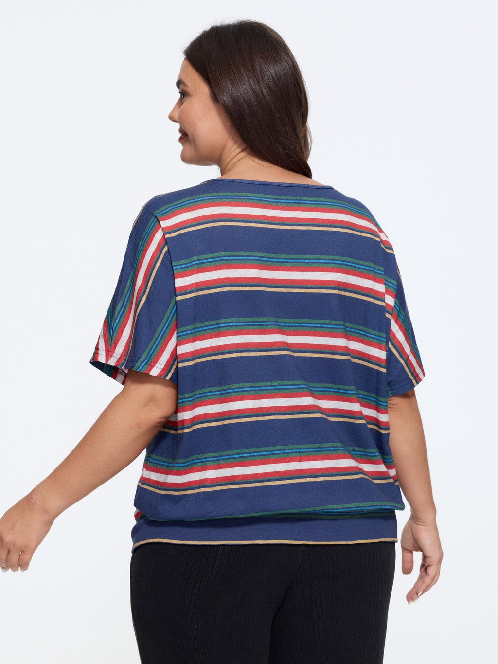 Color Block Wavy Print T-Shirt