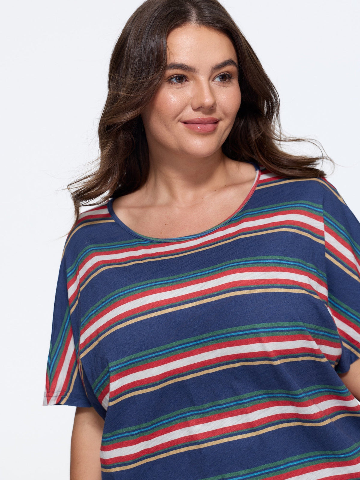 Color Block Wavy Print T-Shirt