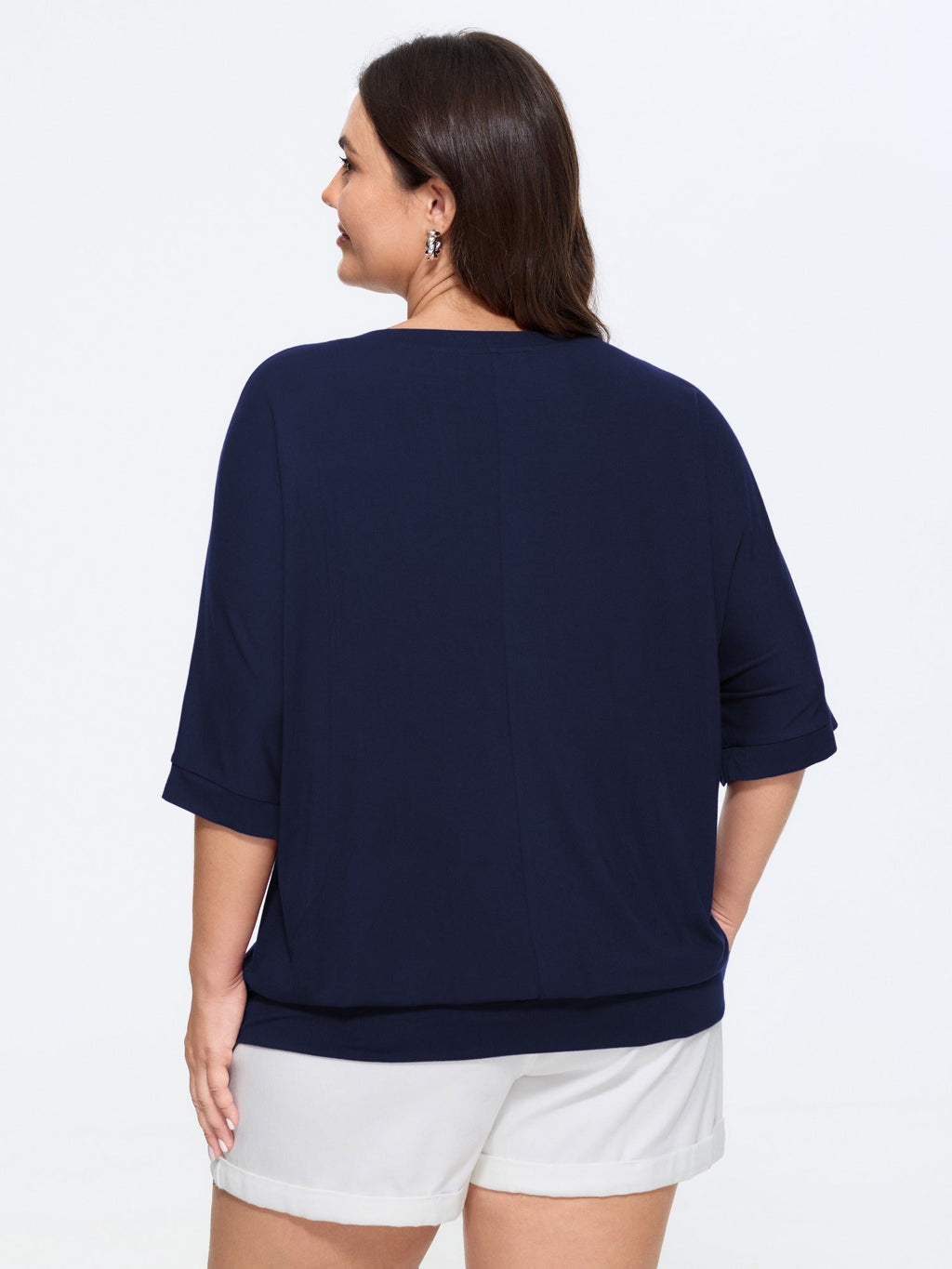 Supersoft Stretchy V-Neck Plain T-Shirt
