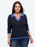Supersoft Polo Collar Contrast Trim Pullover