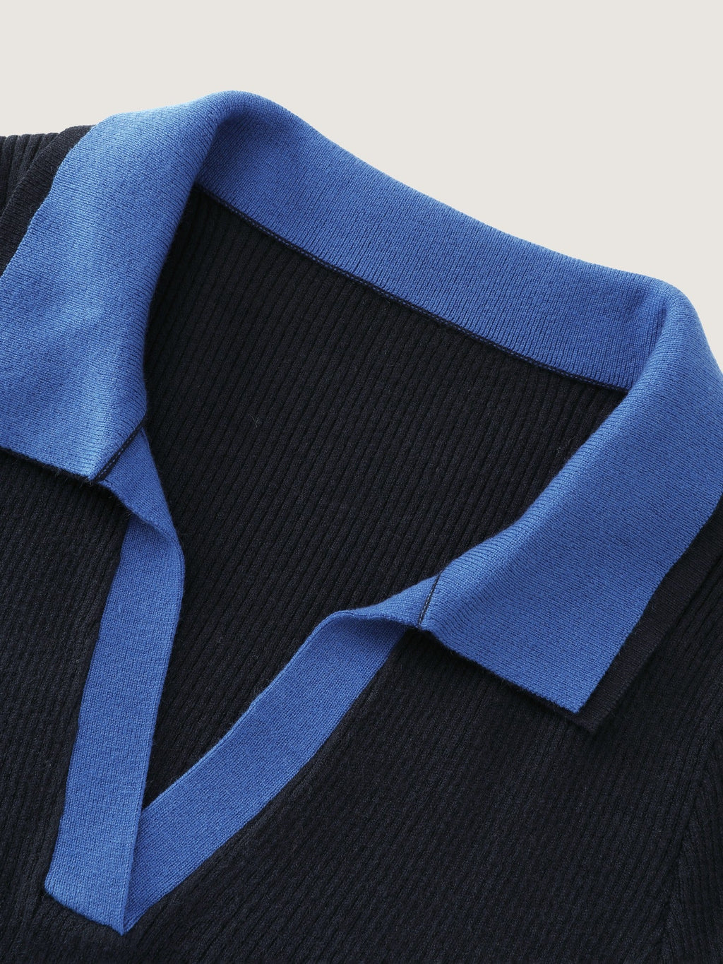 Supersoft Polo Collar Contrast Trim Pullover