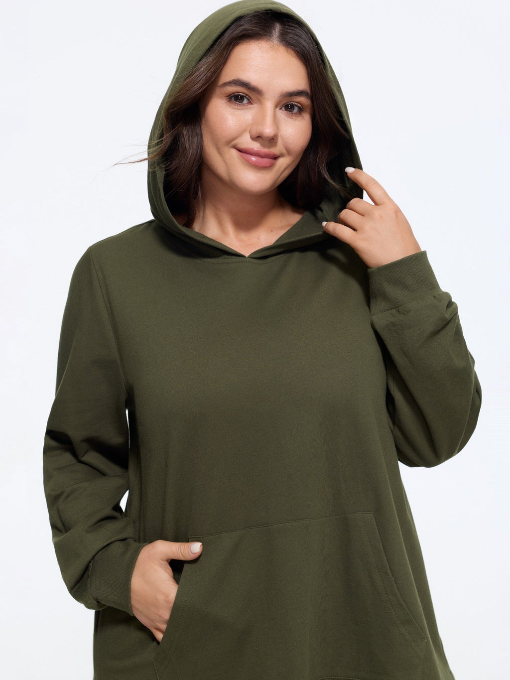 Cotton Kangaroo Pocket Loose Fit Hoodie Sweatshirt