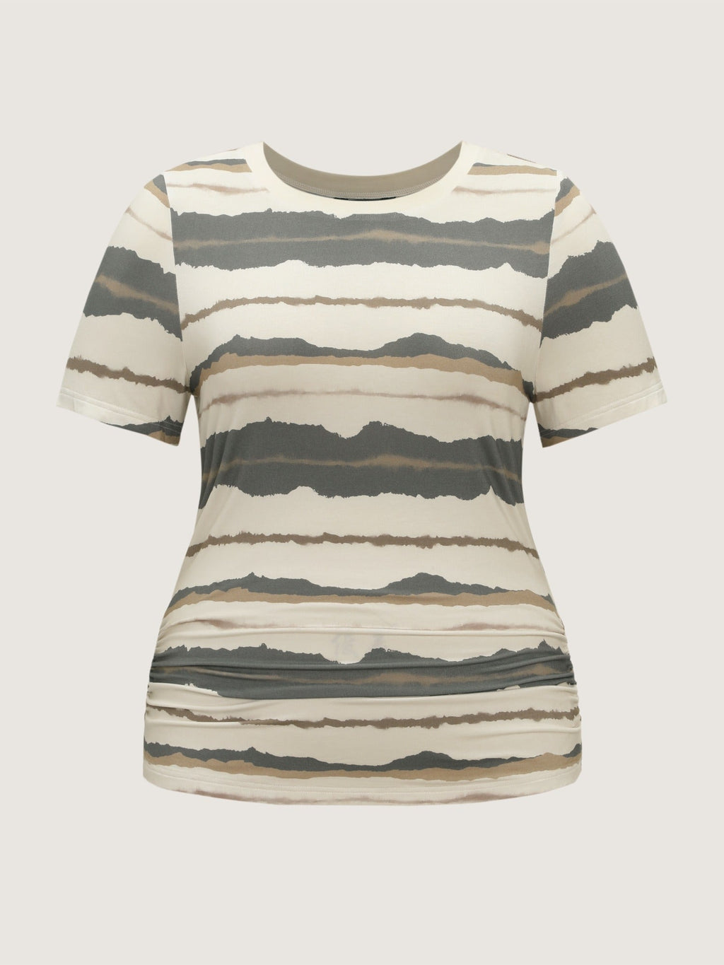 Supersoft Crew Neck Tie‑Dye Striped T‑Shirt