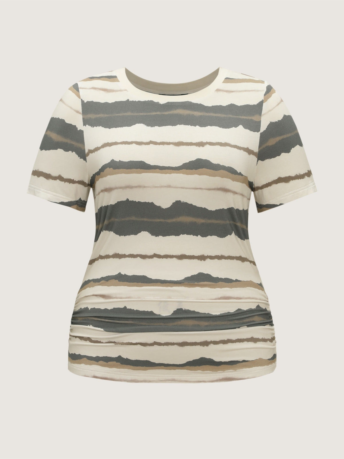 Supersoft Crew Neck Tie‑Dye Striped T‑Shirt