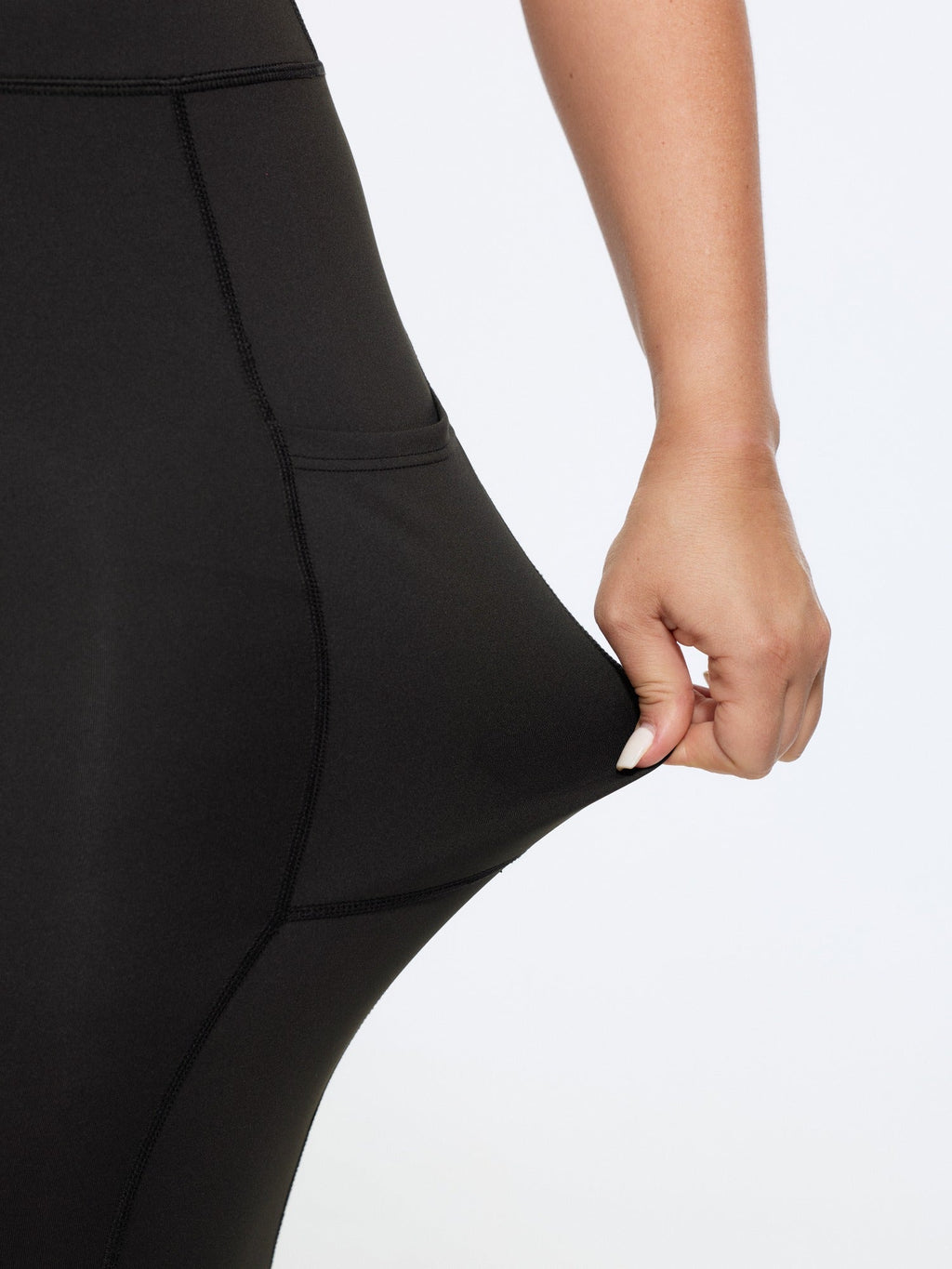 Stretch Mesh Panel Side Pocket Yoga Leggings
