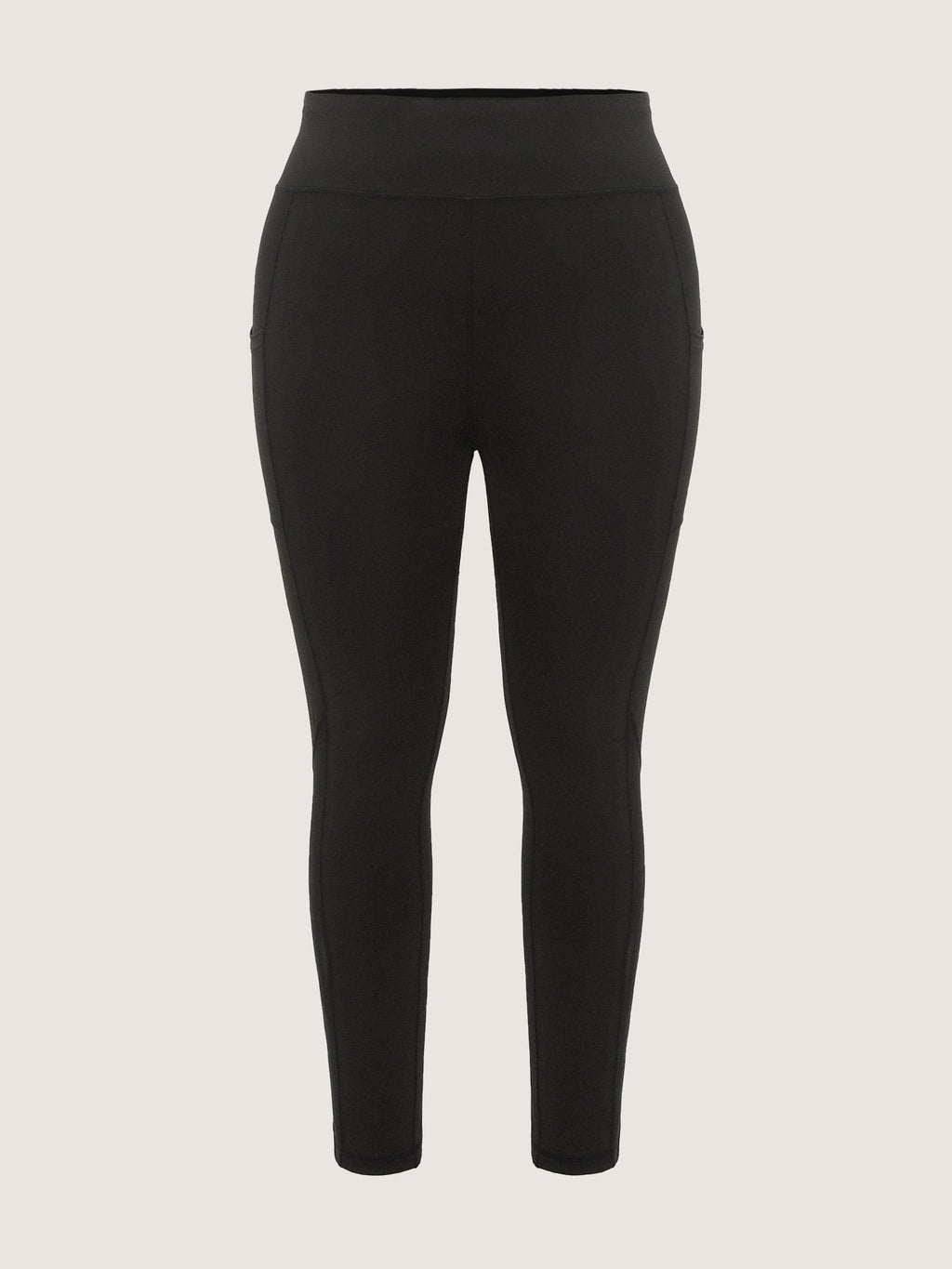 Stretch Mesh Panel Side Pocket Yoga Leggings