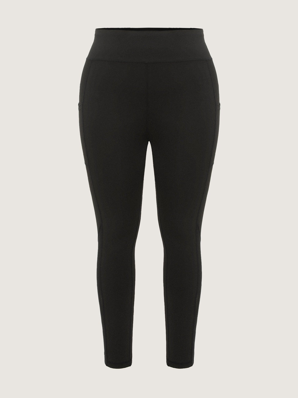 Stretch Mesh Panel Side Pocket Yoga Leggings