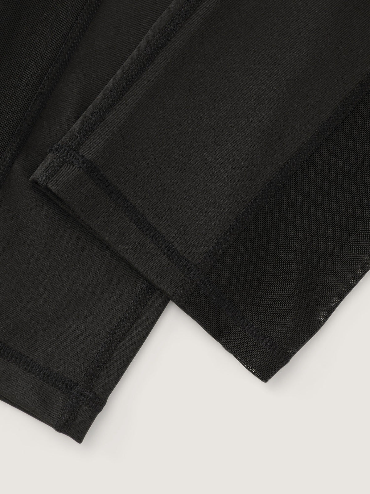 Stretch Mesh Panel Side Pocket Yoga Leggings