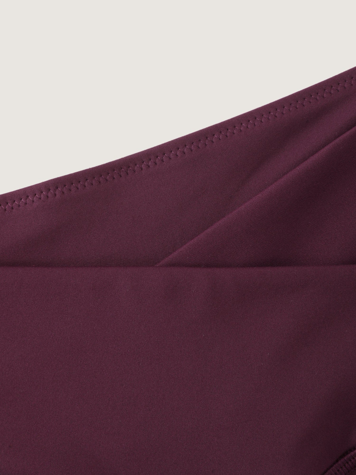 Stretch Crossover Waist Pocket Split Hem Leggings