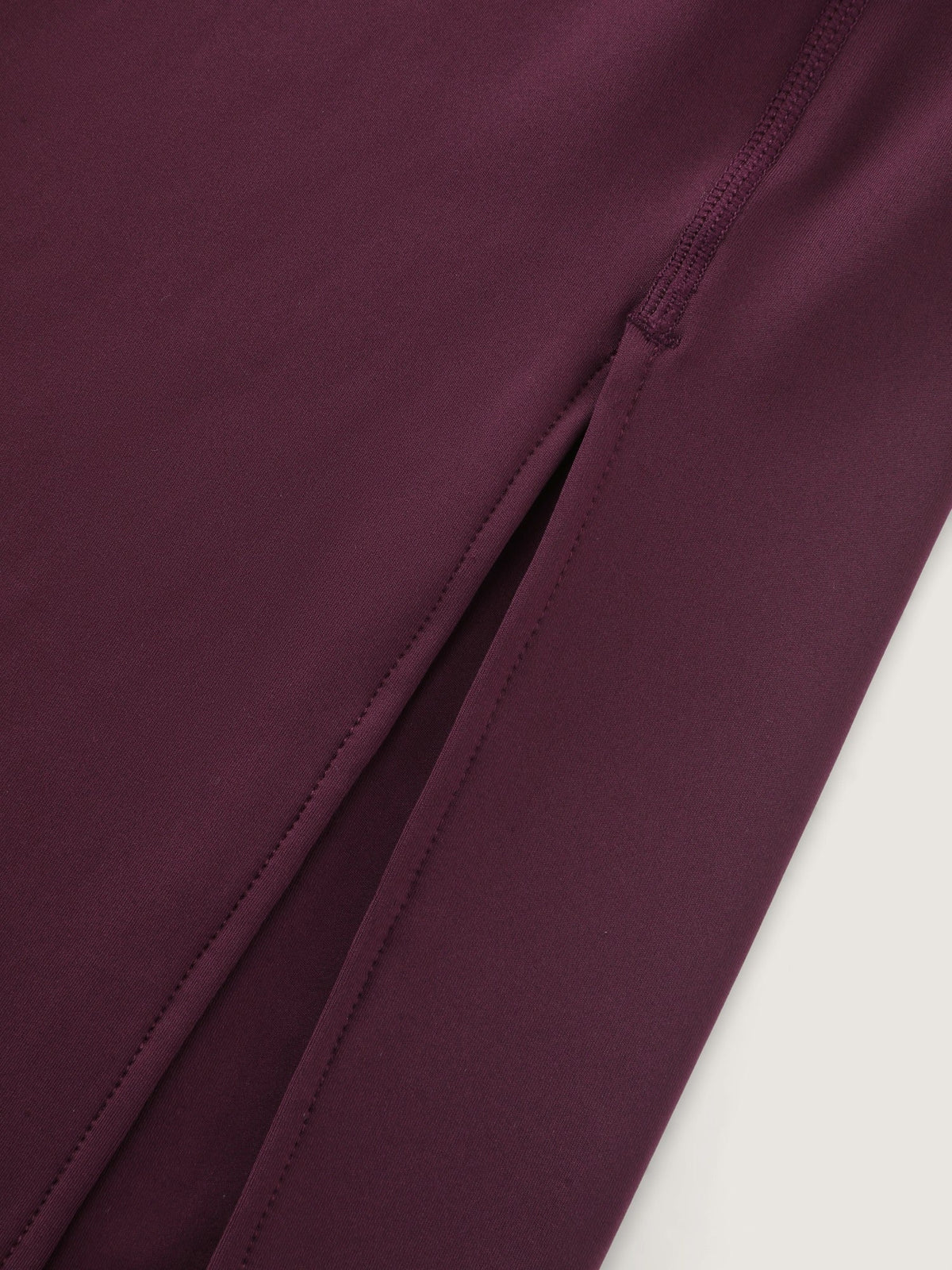 Stretch Crossover Waist Pocket Split Hem Leggings