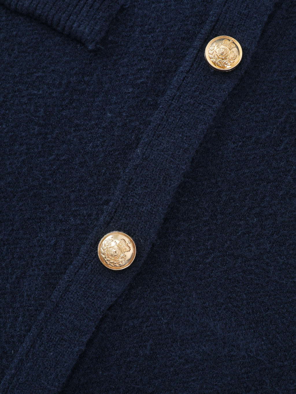 Supersoft Crew Neck Gold Button Front Sweater Vest
