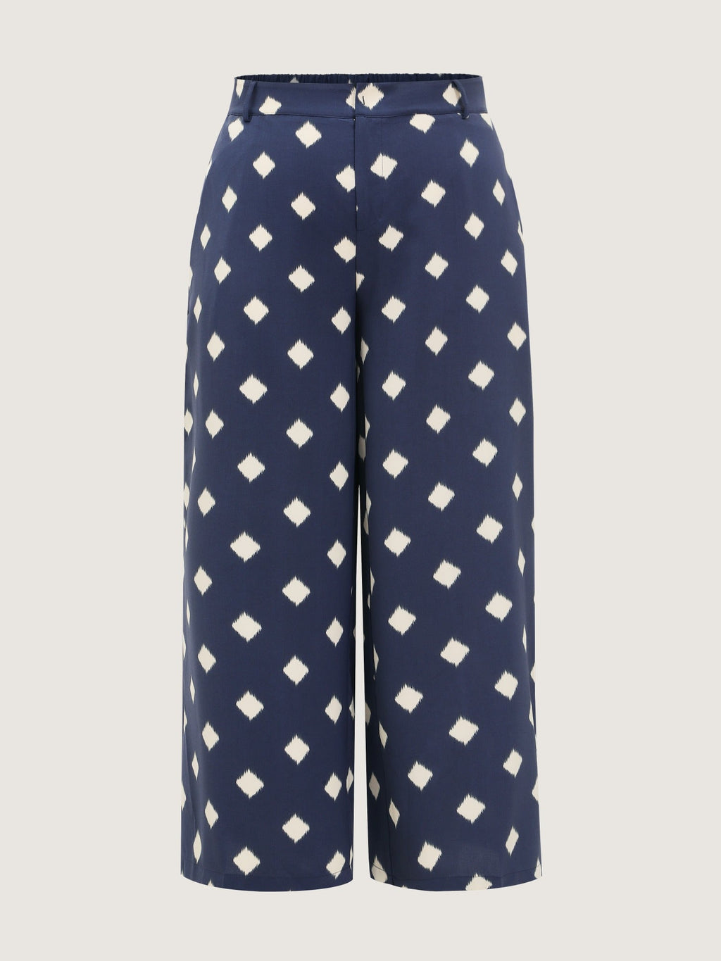 Geometric Print Pocket Wide Leg Pants