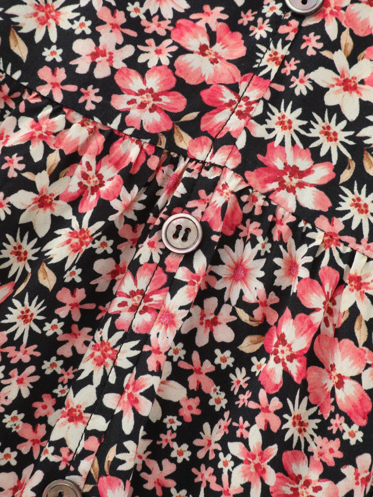 Supersoft Ditsy Floral Print Lace Trim Tank Top