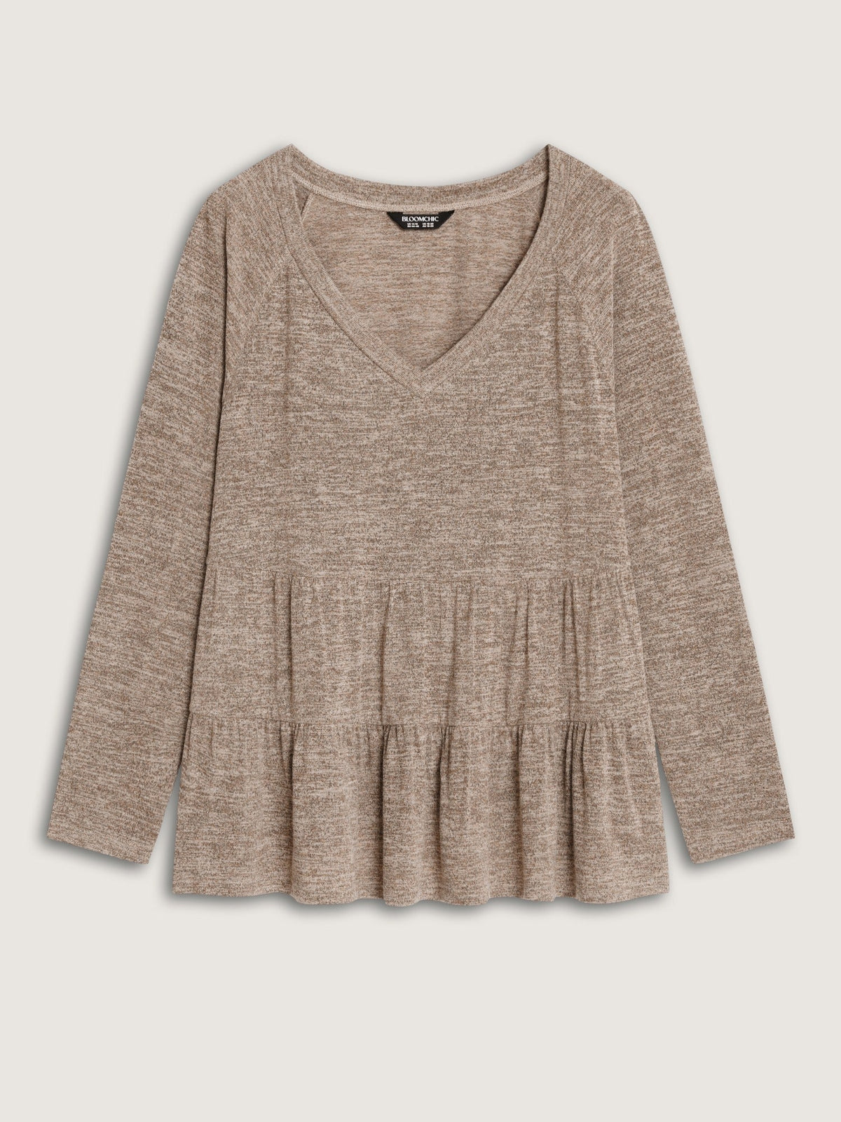 Supersoft Stretch Tiered Ruffle Hem Top