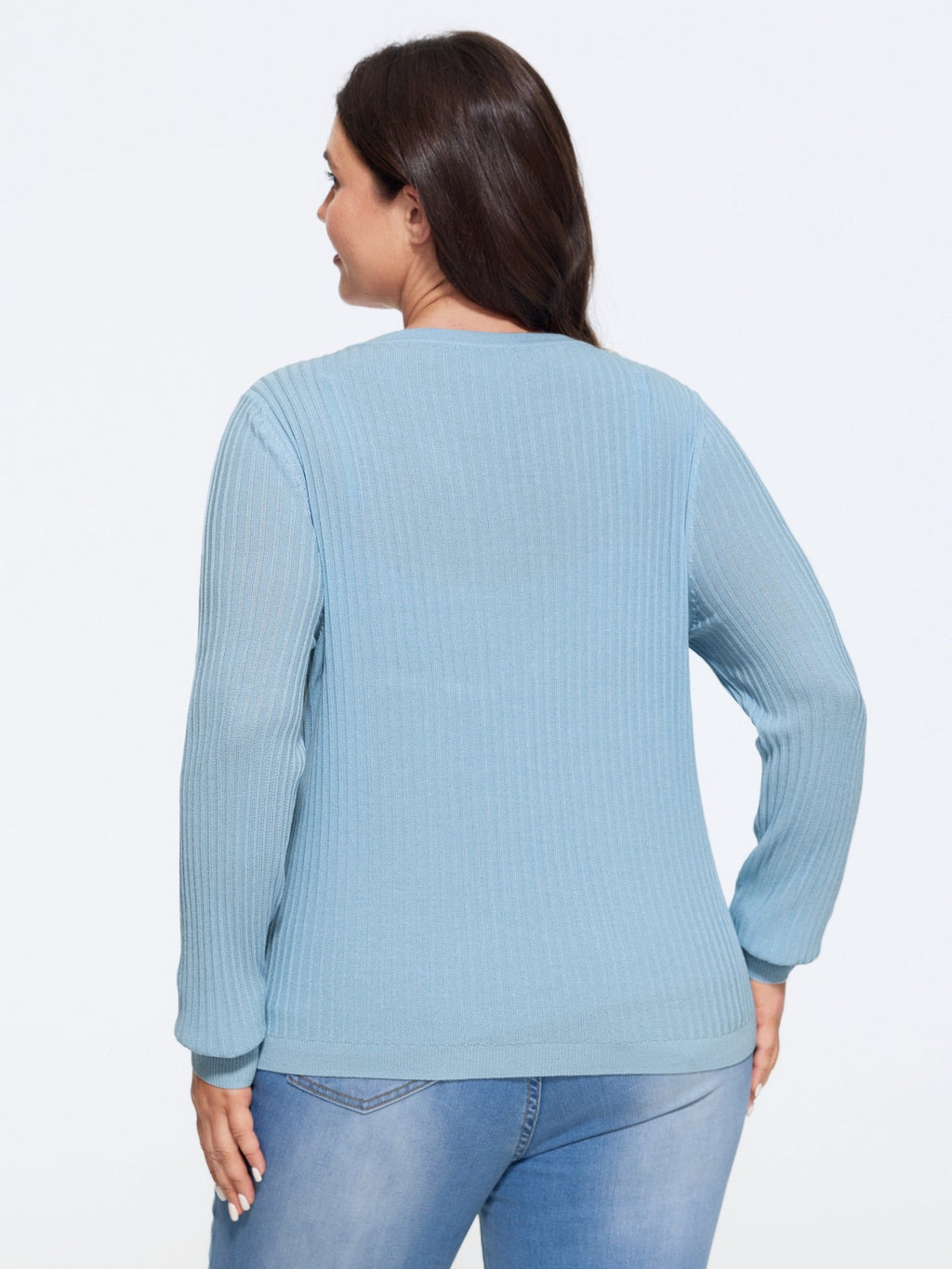 Plain V‑Neck Button Front Cardigan