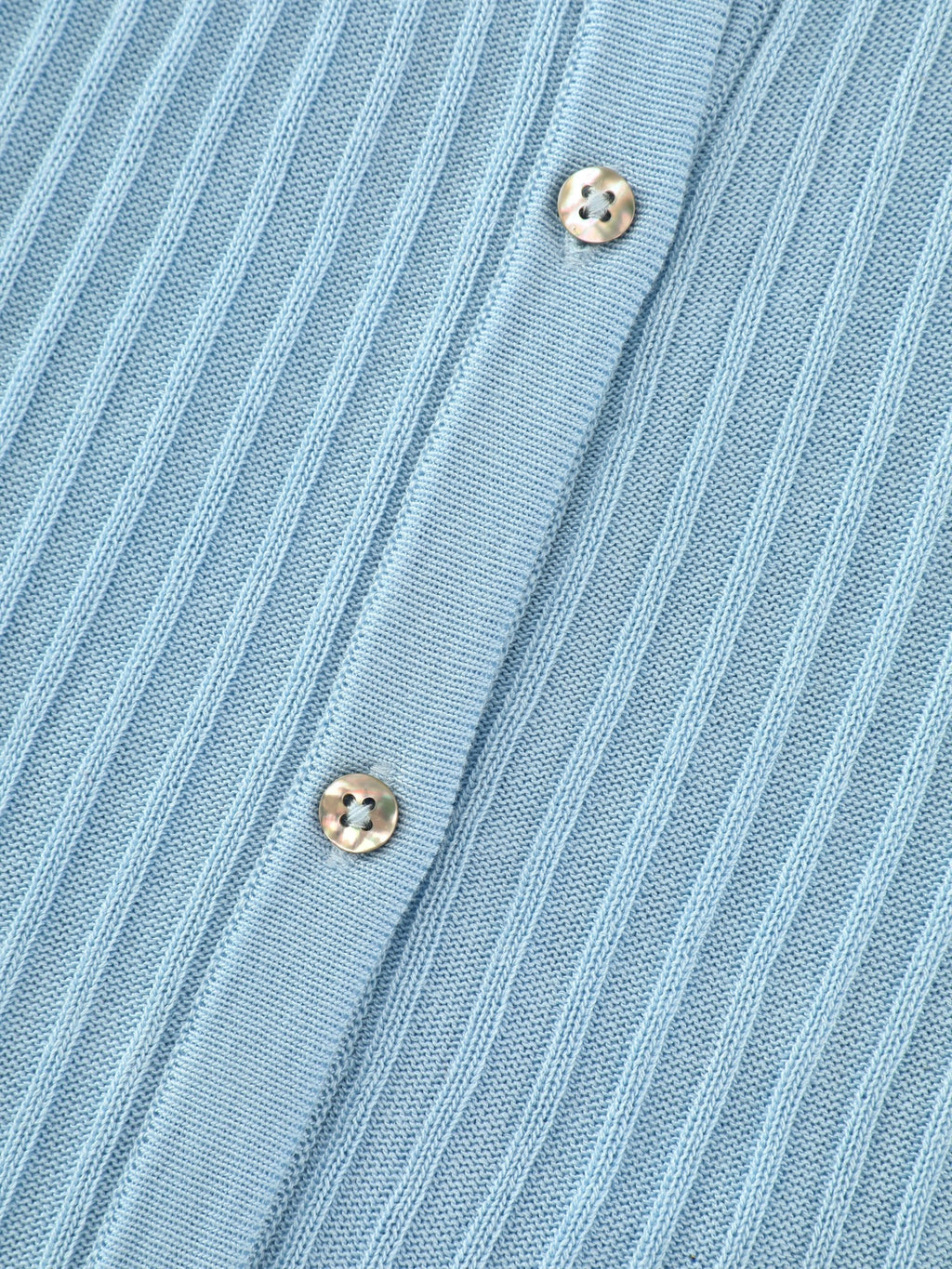 Plain V‑Neck Button Front Cardigan