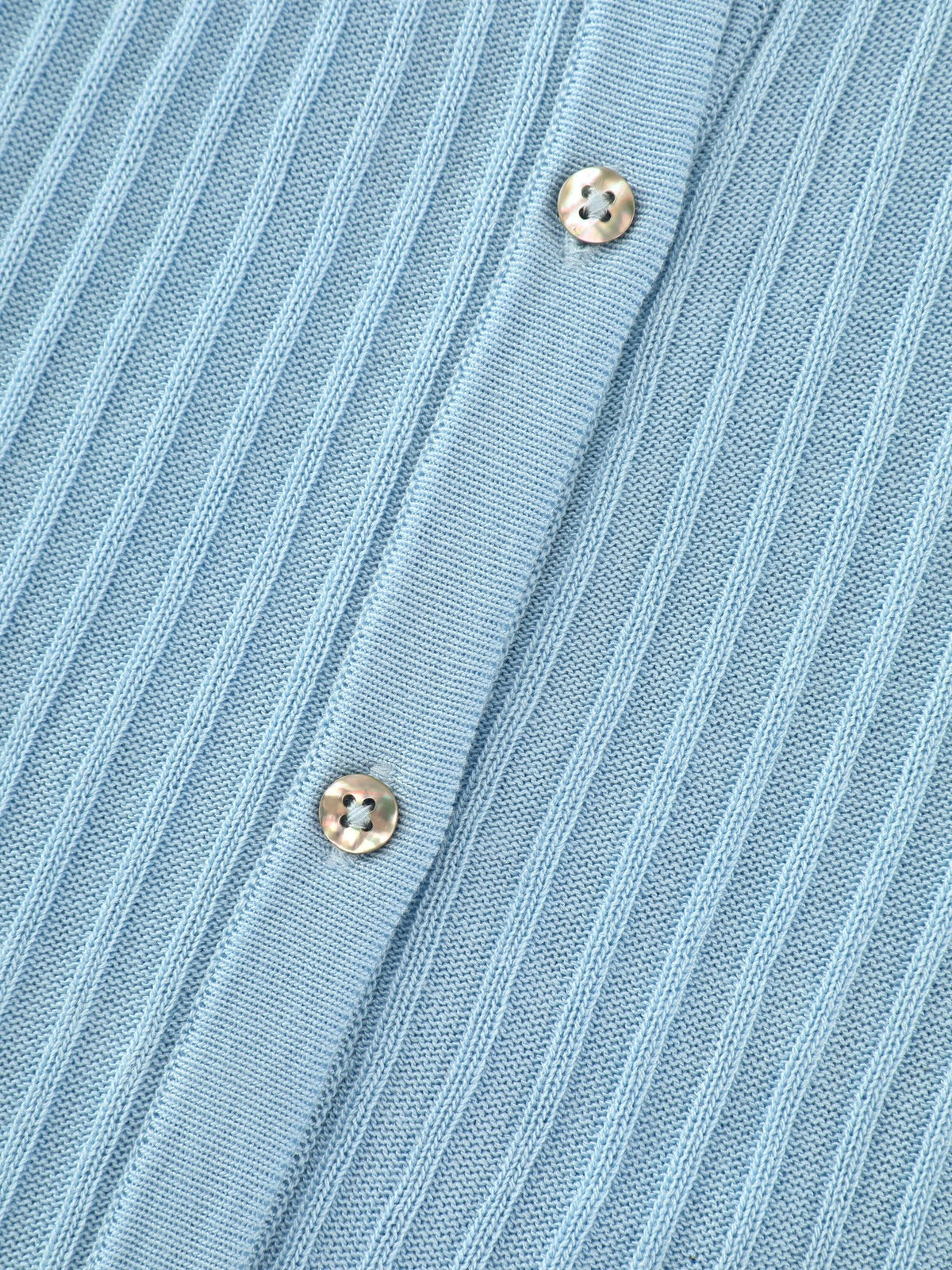 Plain V‑Neck Button Front Cardigan