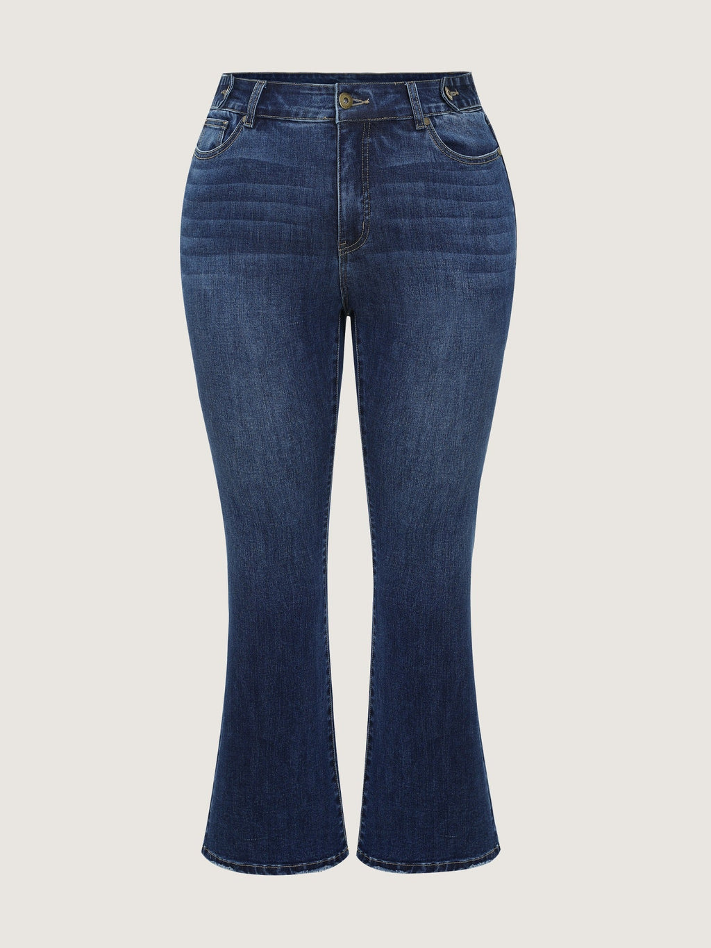 Stretch Raw Hem Bootcut Jeans