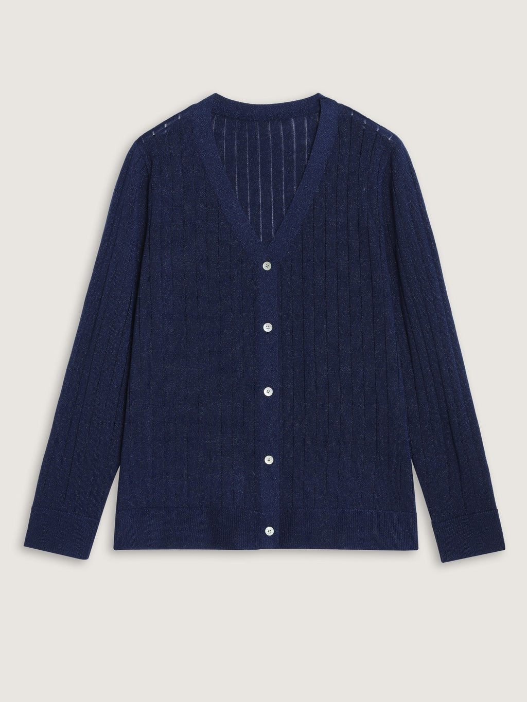 Texture Button Front Breathable Cardigan