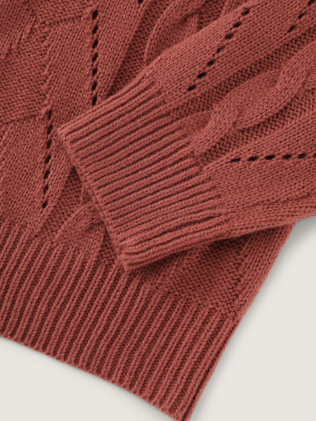 Tie Front Cutout Cable Knit Cardigan