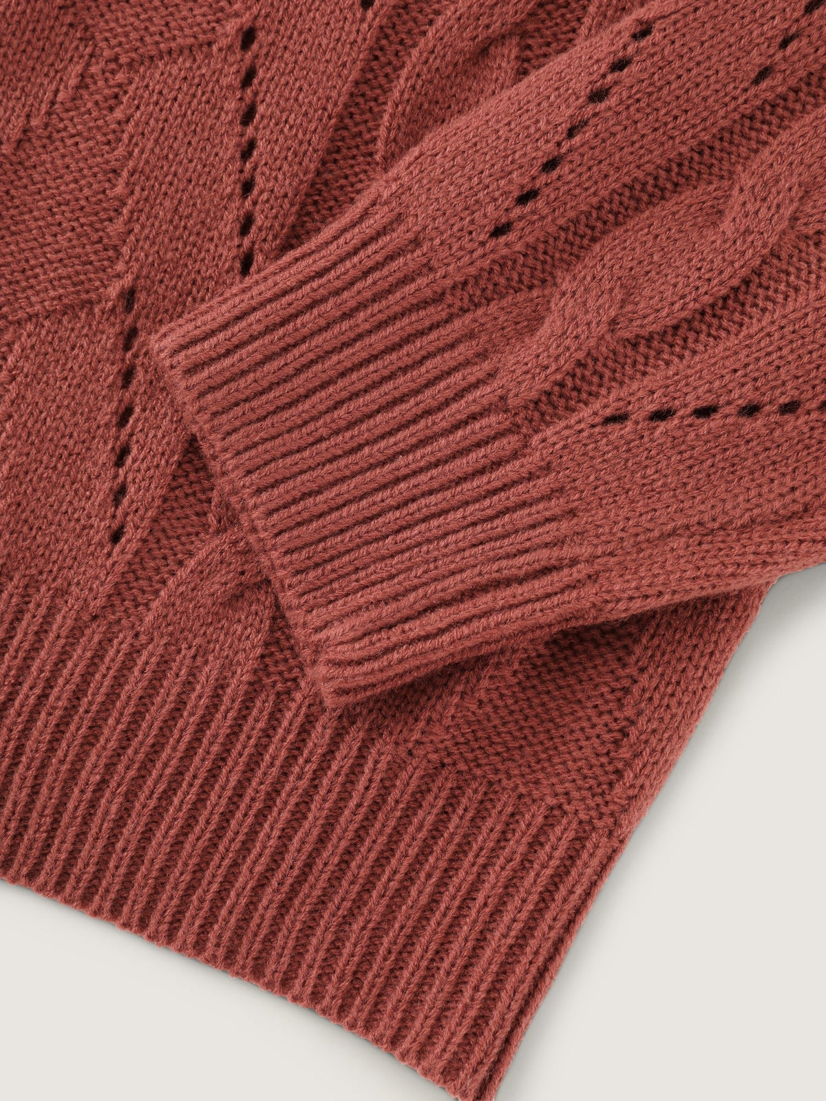 Tie Front Cutout Cable Knit Cardigan