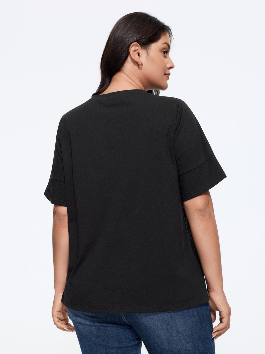 Cotton Sunkissed Floral Print Flared Sleeve T-Shirt