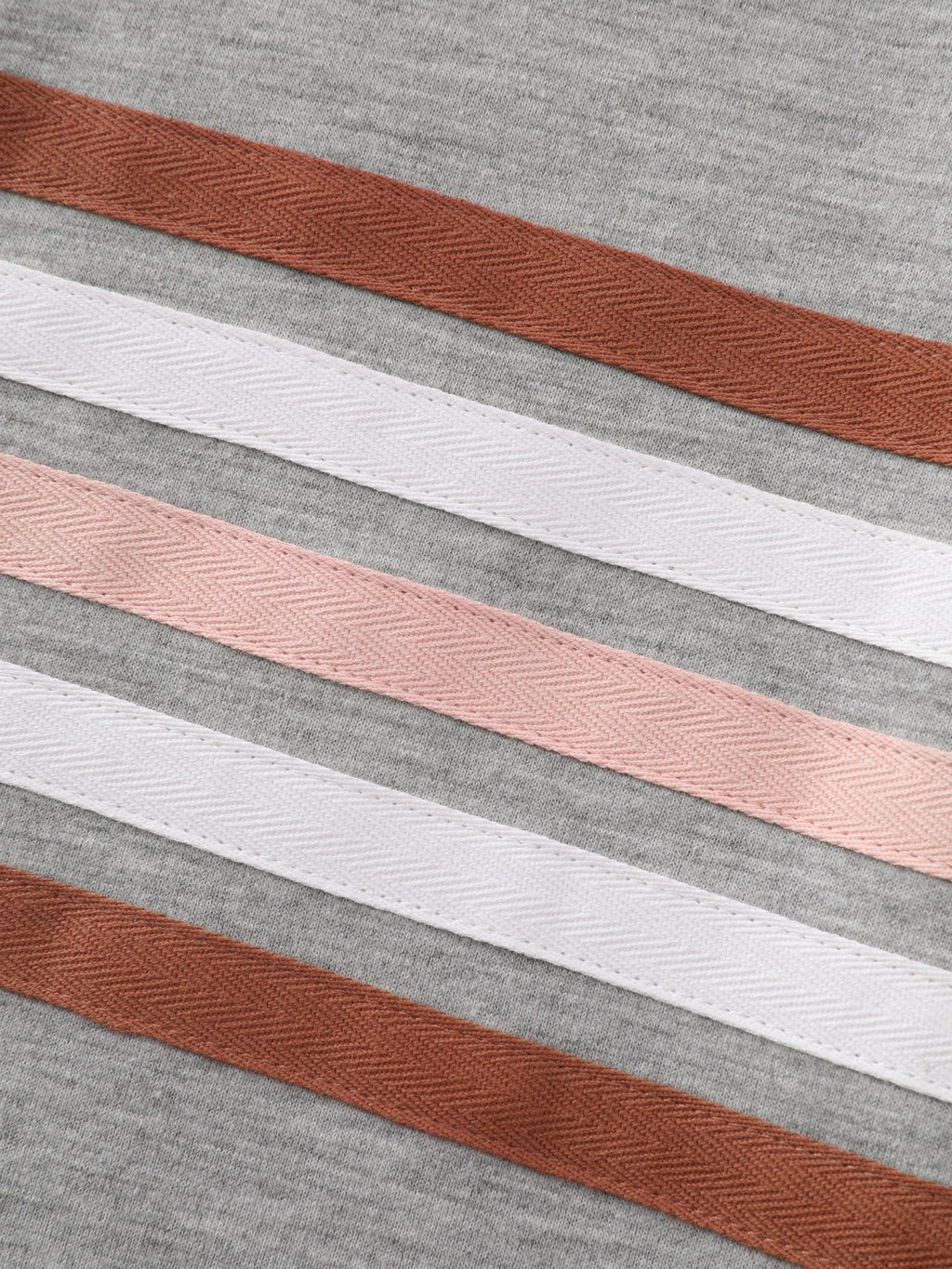 Cotton Colorful Stripe Chest Detail Relaxed Fit Sweatshirt