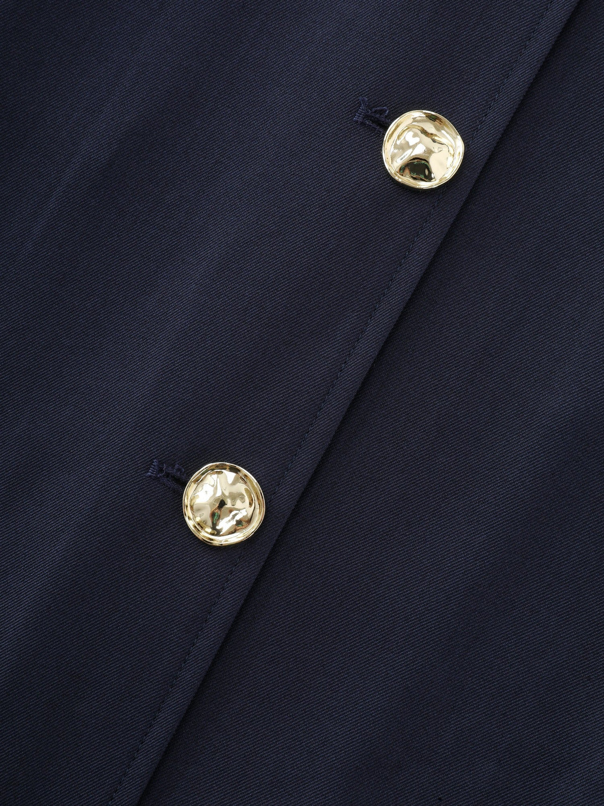 Lapel Collar Metal Button Front Sleeveless Mini Dress