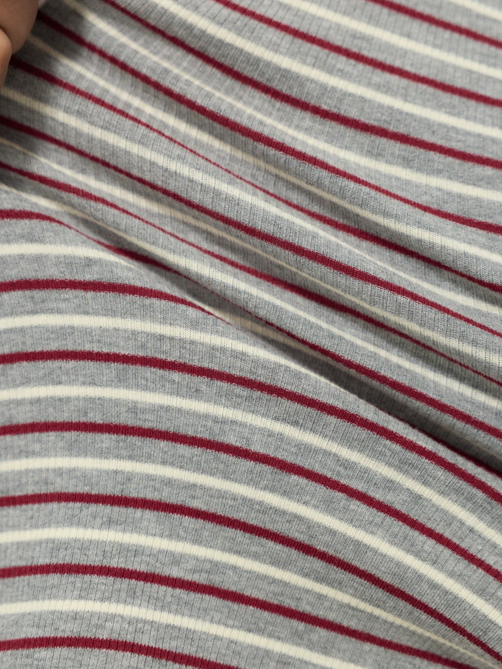 Supersoft Stretch Square Neck Retro Stripe T‑Shirt