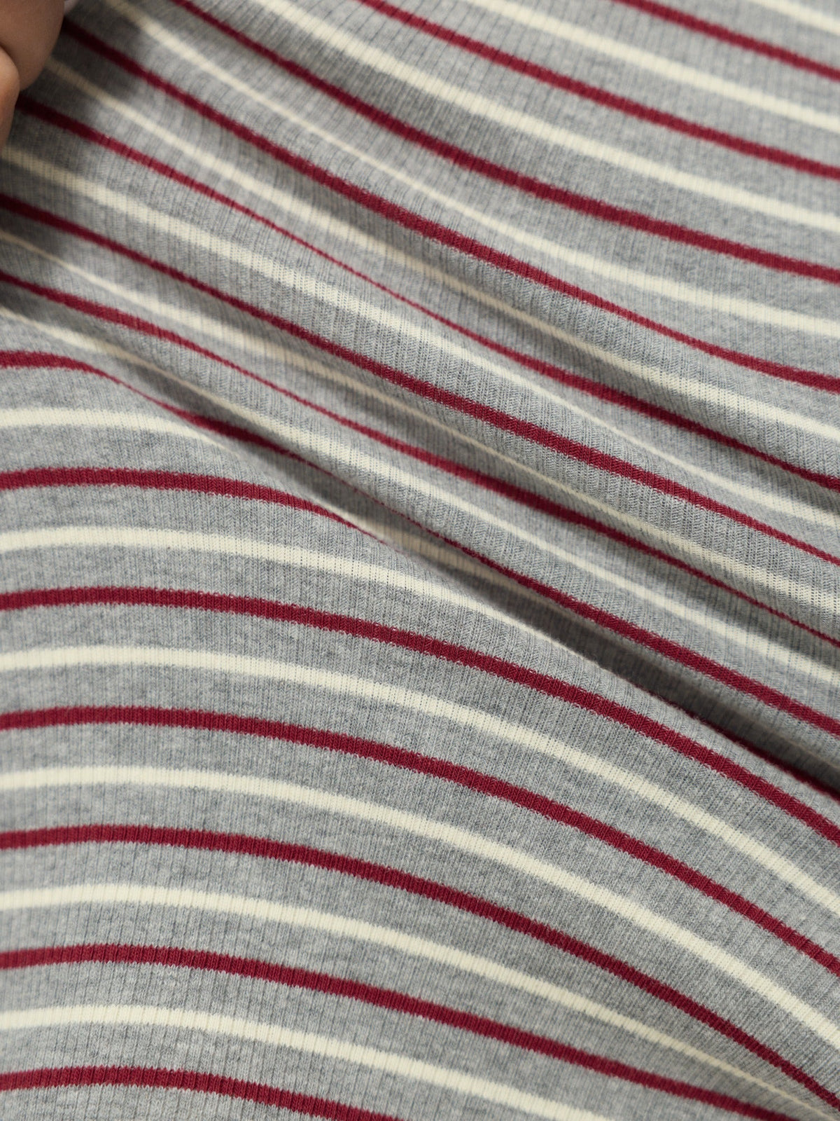 Supersoft Stretch Square Neck Retro Stripe T‑Shirt