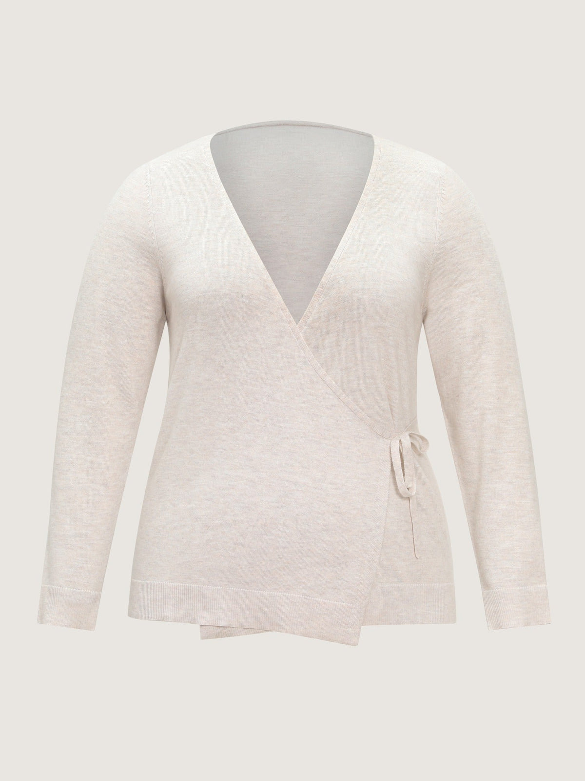 Wrap Side Tie Adjustable Waist Cardigan