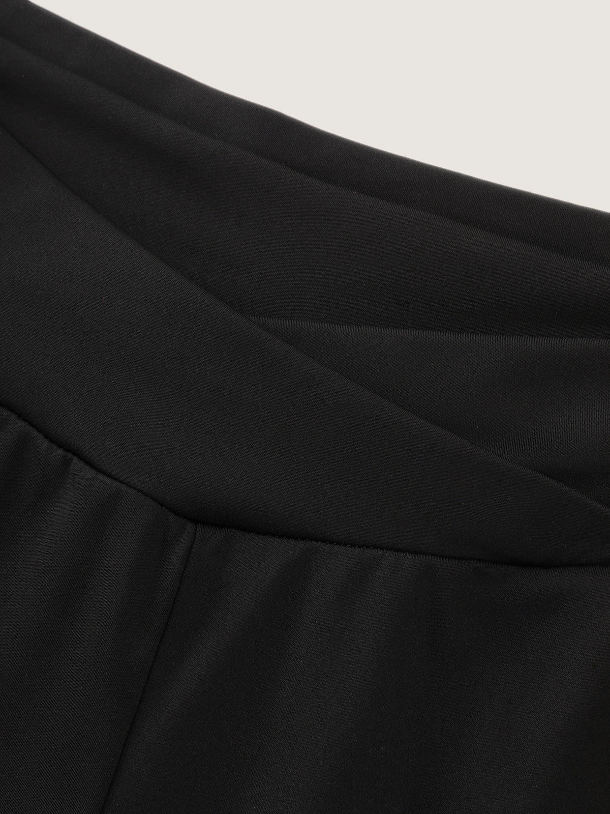 Stretch Crossover Waist Lace Trim Pocket Leggings