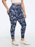 Stretch Botanical Print Pocket Leggings