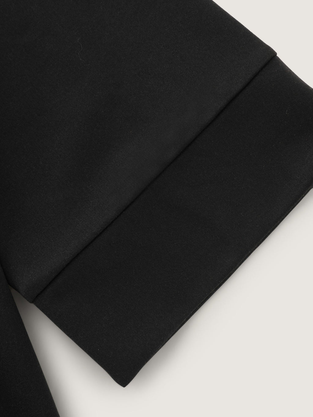 Solid 3/4 Roll‑Up Sleeve Hooded Sweatshirt